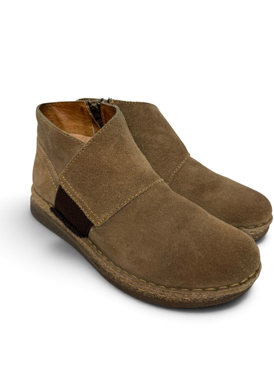 Born Shoes - Born Tora Womens 7 Brown Suede Leather Side Zip Ankle Boots Booties